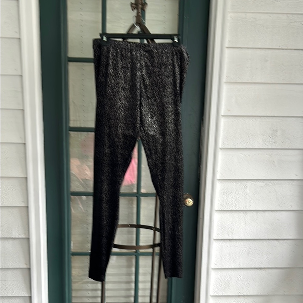 BB Dakota Black crushed velvet sparkle Leggings size small